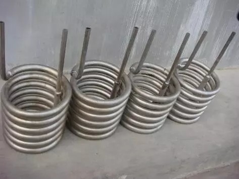 Stainless Steel Coil Tubes 34mm Heat Pump Evaporator Chemical Industry
